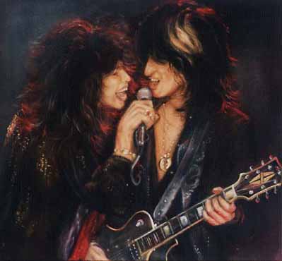 Steven Tyler and Joe Perry (oil on canvas)