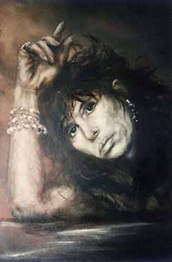 Moody Grey (oil on wood)
