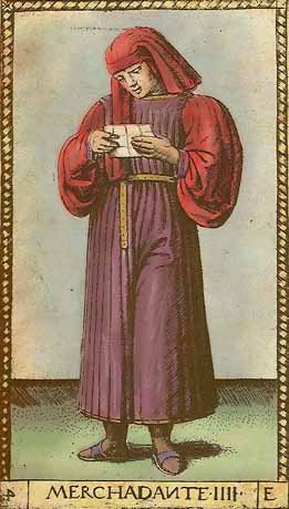 Merchandante - IIII of Mantegna Tarot
