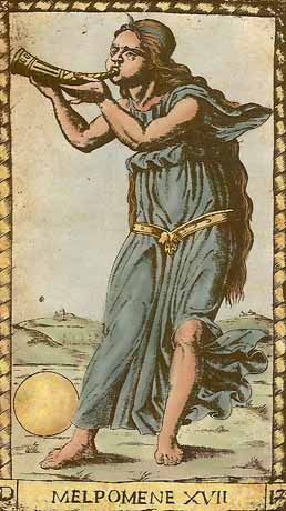 Melpomene - XVII of Mantegna Tarot