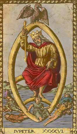 Iupiter - XXXXVI of Mantegna Tarot