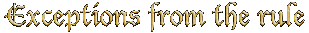 Exceptions in Elements Dignities